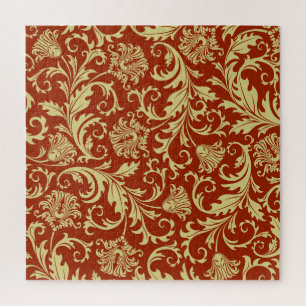 Puzzle Floraux rétro : arrière - plan motif vintage.