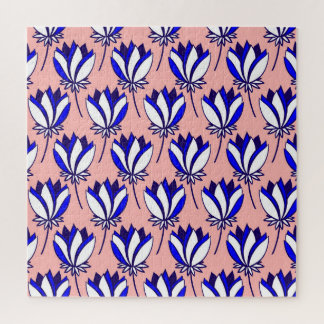Puzzle Flore symétrique : Motif Vintage coloré