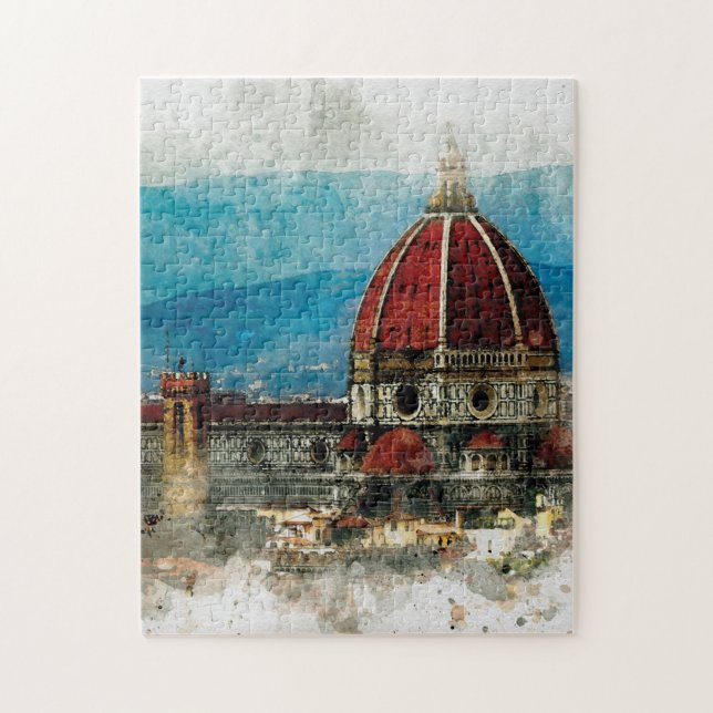 Puzzle Florence italie couleur d'eau méditerranéenne (Vertical)