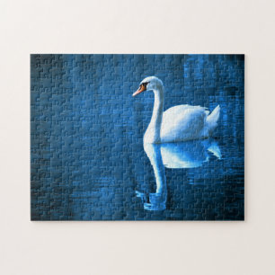 Puzzle flottant de cygne