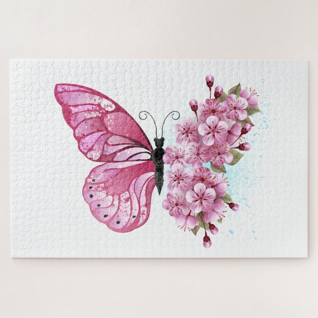 Puzzle Flower Butterfly (Horizontal)