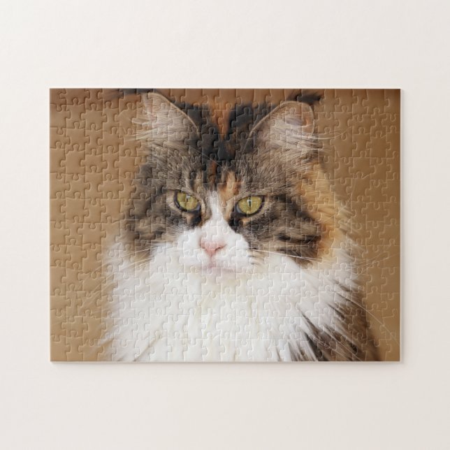 Puzzle Fluffy Maine Coon Cat (Horizontal)