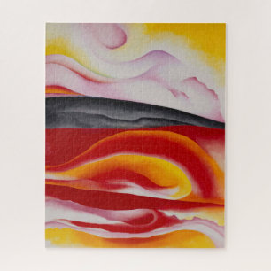Puzzle Flux rouge, jaune et noir   Georgia O'Keeffe  