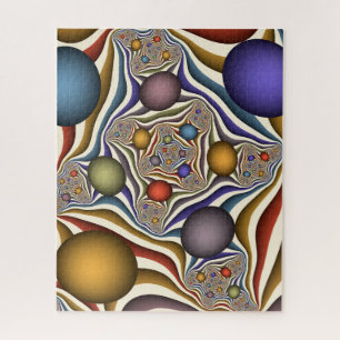 Puzzle Flying Up, Colorful Moderne Art Fractal Abstrait