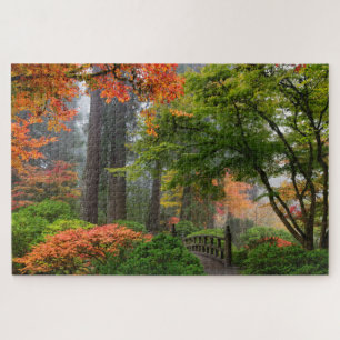 Puzzle Foggy Autumn Day (Jardin japonais de Portland)