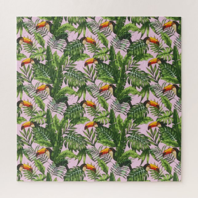 Puzzle Foliage de la jungle exotique tropicale des oiseau (Vertical)