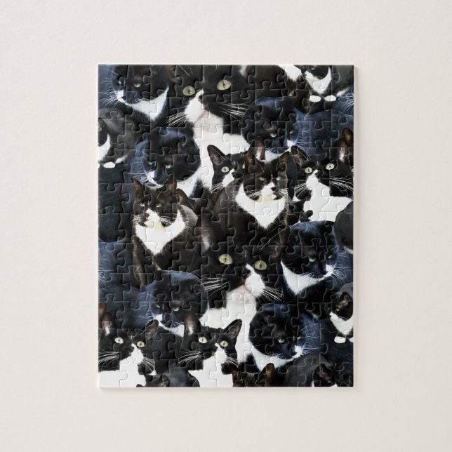 Puzzle Folie de chats de Tuxedo (Vertical)