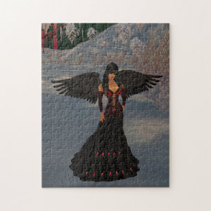 Puzzle foncé tombé d'ange