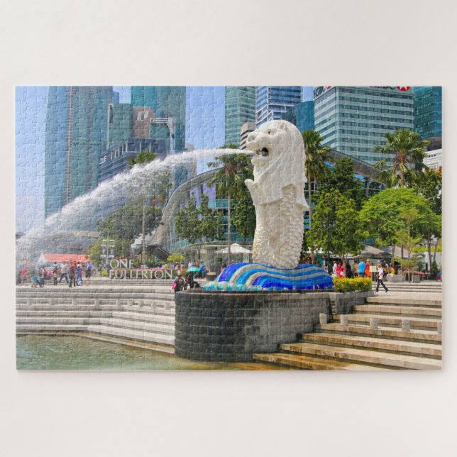 Puzzle Fontaine de Mérlion, Singapour (Horizontal)