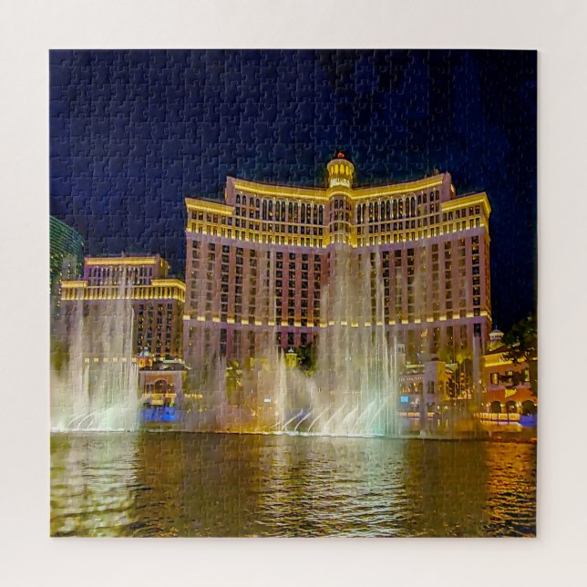 Puzzle Fontaines d'eau à Las Vegas (Vertical)
