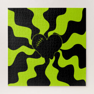 Puzzle Fonte cardiaque - Vert citron