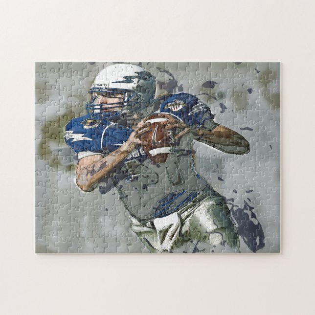 Puzzle Football Américain Quaterback. (Horizontal)
