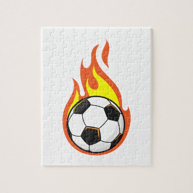 Puzzle Football en feu (Vertical)