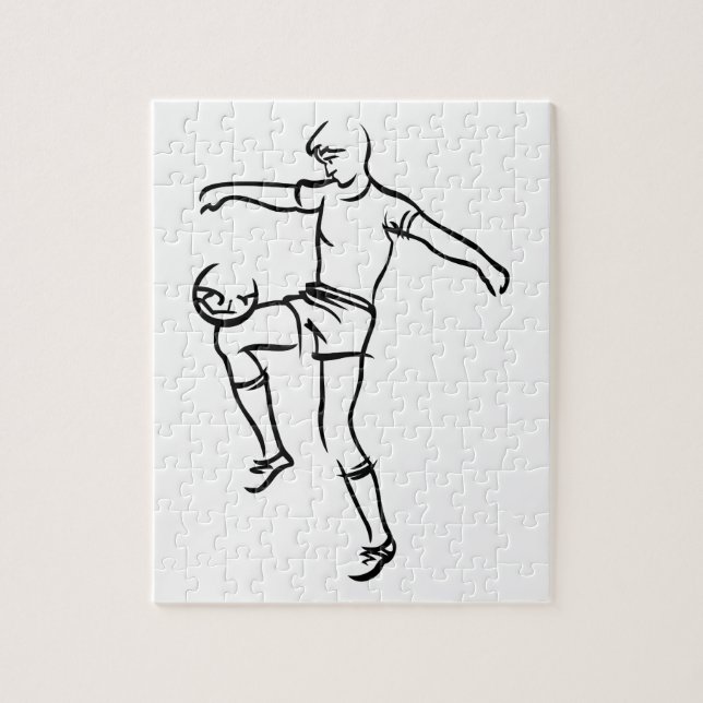 Puzzle Footballeur de garçon (Vertical)