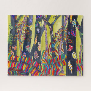Puzzle Forêt Bleue Colorée Fun