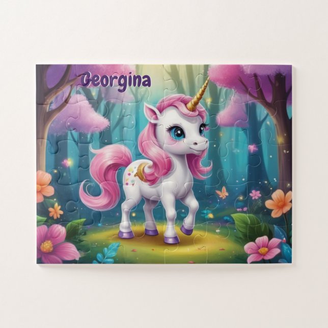 Puzzle Forêt de Parties scintillant mystiques Unicorn Ave (Horizontal)