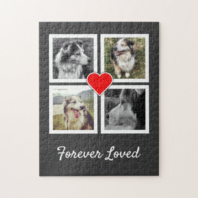 Puzzle Forever Loved Pet Memorial avec photos (Vertical)