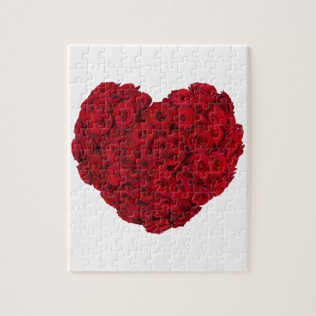 Puzzle Forme rose de coeur (Vertical)