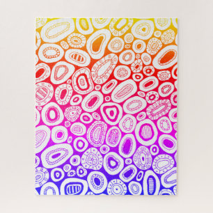 Puzzle Formes de couleur blobby d'art abstrait dur