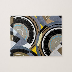 Puzzle Formes géométriques Art Déco Pochoir Jazz vintage