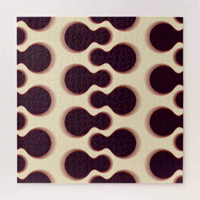 Puzzle Formes globulaires épineuses, teintes marron motif (Vertical)