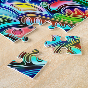 Puzzle Formes très colorées et abstraites art 9