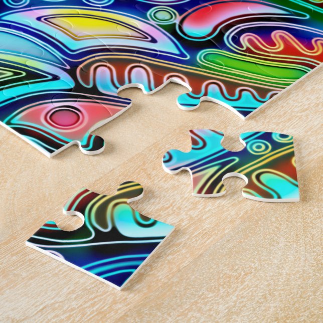 Puzzle Formes très colorées et abstraites art 9 (Côté)