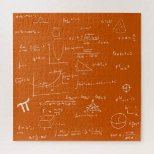 Puzzle Formules et équations mathématiques orange