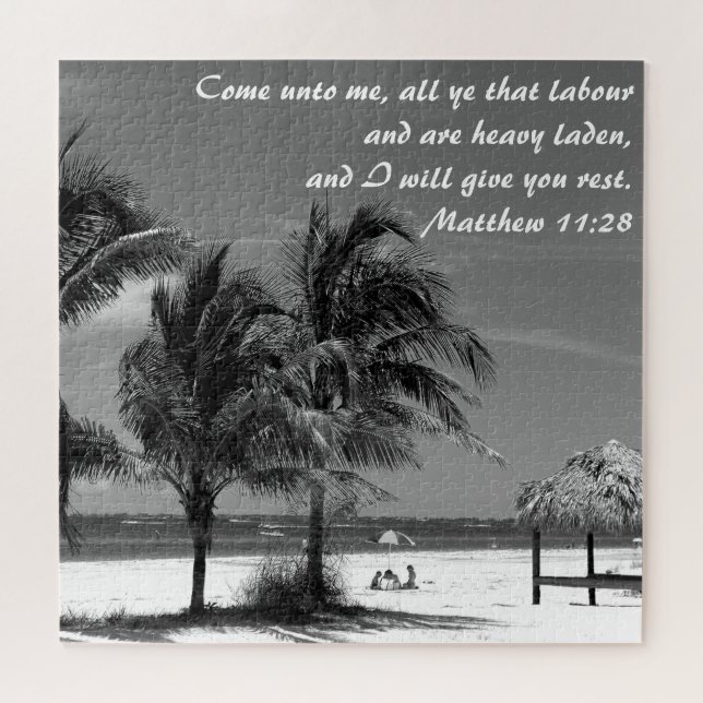 Puzzle Fort Myers Beach Matthew 11:28 Inspirational (Horizontal)