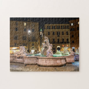 Puzzle Fountain of Neptune in the Piazza Navona - Rome
