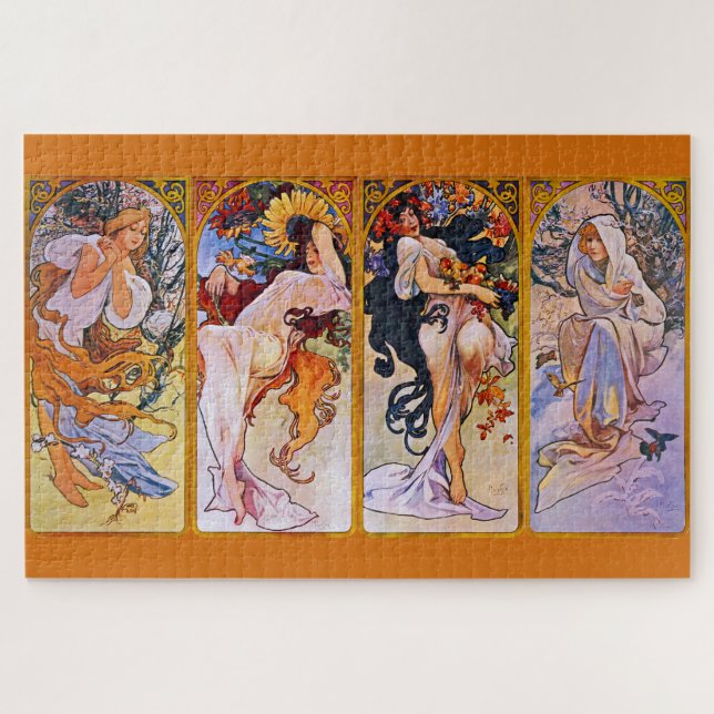 Puzzle Four Seasons par Alfons Mucha (Horizontal)