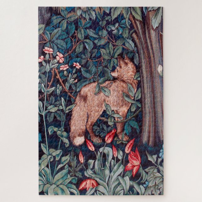 Puzzle Fox dans la forêt, William Morris (Vertical)