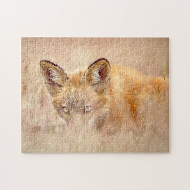 Puzzle Fox en Grass étonnant petit (Horizontal)