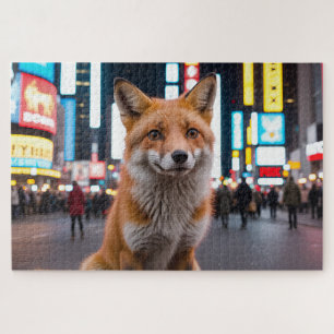 Puzzle Fox in Times Carré