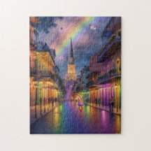 Foyers arc-en-ciel dans le quartier français de la