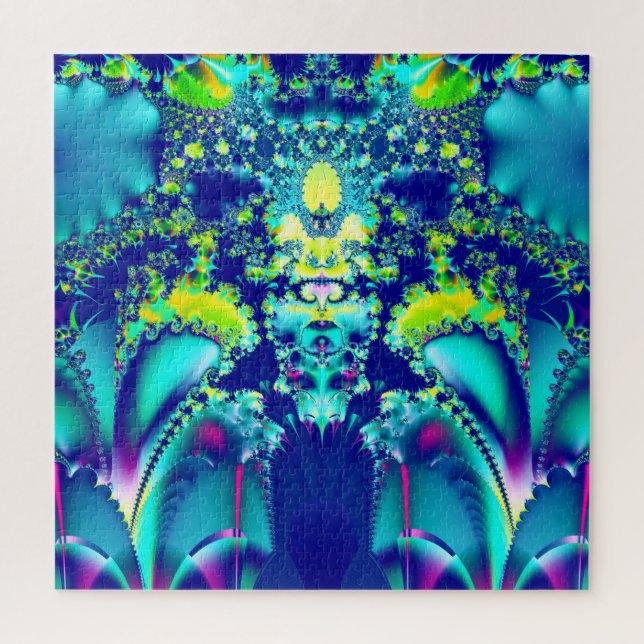 Puzzle Fractale Abstraite vibrante (Vertical)
