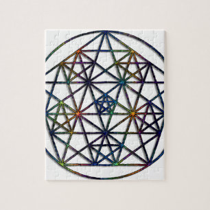 Puzzle Fractale sacrée de la géométrie d'abondance de 