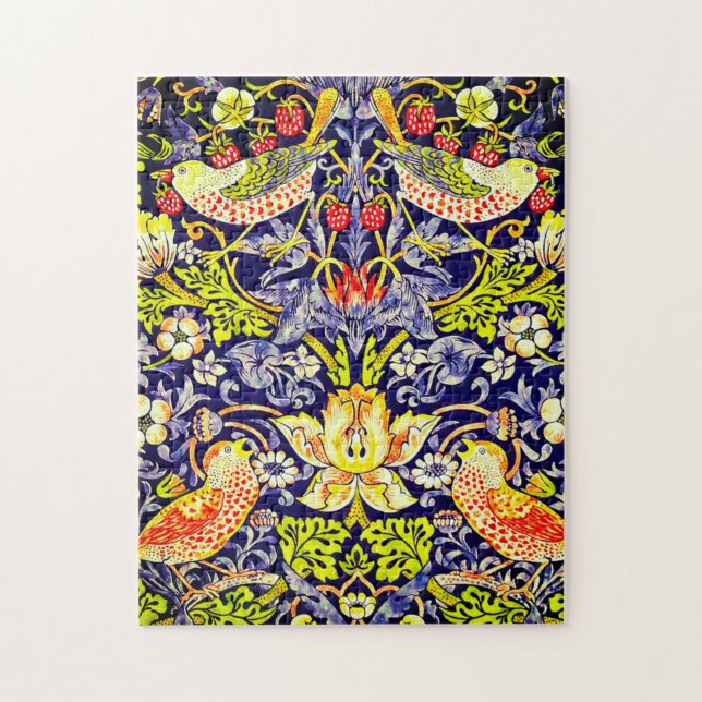 Puzzle Fraise Thief Oiseaux William Morris (Vertical)