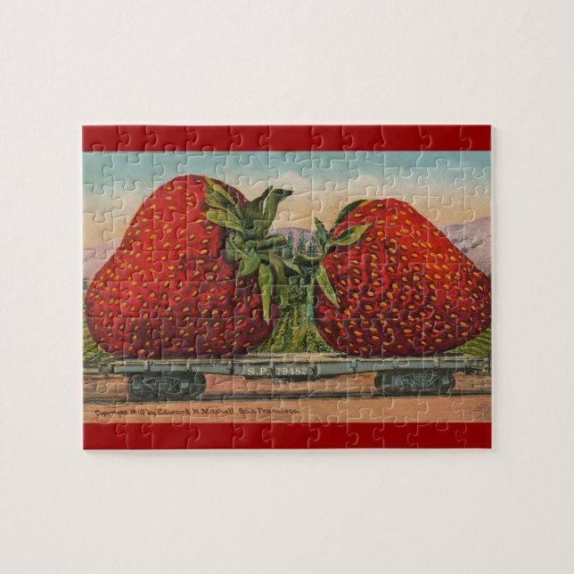 Puzzle Fraises Giant Fruit Antique Fruit Amusant (Horizontal)