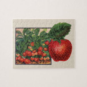Puzzle Fraises vintages, Plantes de fraises sur une ferme