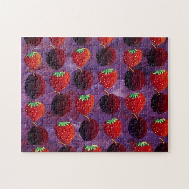 Puzzle Framboises et prunes (Horizontal)