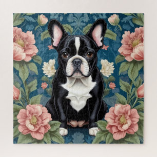 Puzzle Français Bulldog William Morris Inspiré Floral