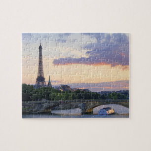Puzzle France, Paris, bateau-tour sur la Seine, Eiffel
