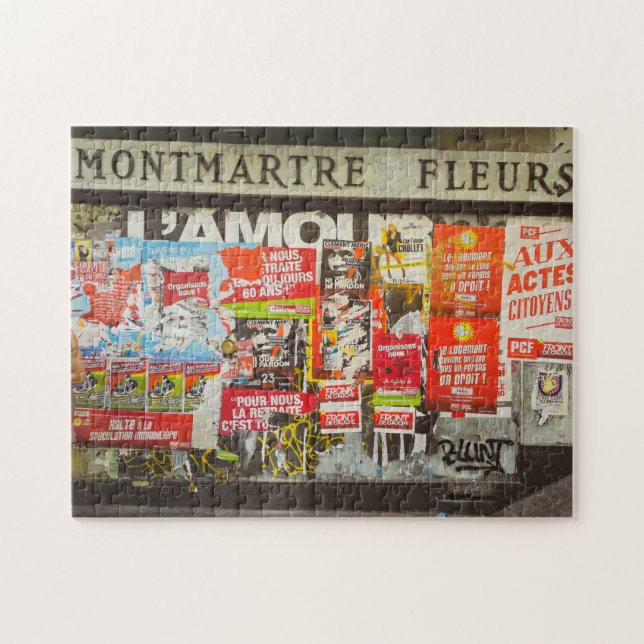 Puzzle France Paris Cityscape Montmartre Fleurs (Horizontal)