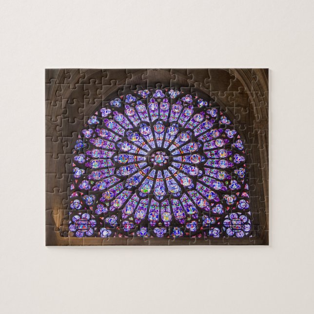 Puzzle France, Paris. Détail intérieur du vitrail (Horizontal)