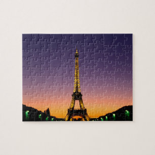 Puzzle France, Paris, Tour Eiffel au coucher du soleil.