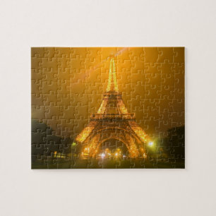 Puzzle France, Paris. Tour Eiffel illuminée à 3