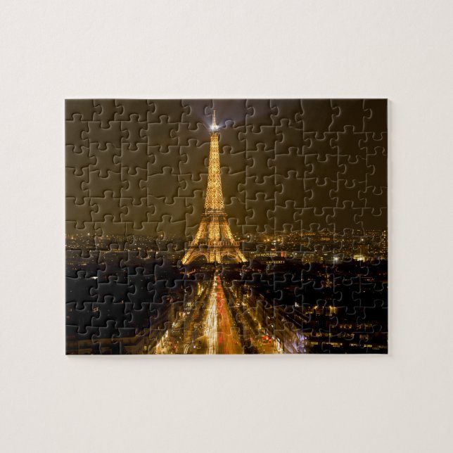 Puzzle France, Paris. Vue nocturne de la Tour Eiffel (Horizontal)