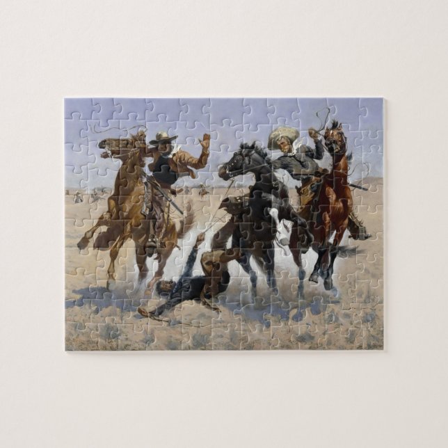 Puzzle Frederic Remington - Aidez un camarade (Horizontal)