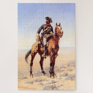 Puzzle Frederic Remington Art Occidental "Cavalryman Noir